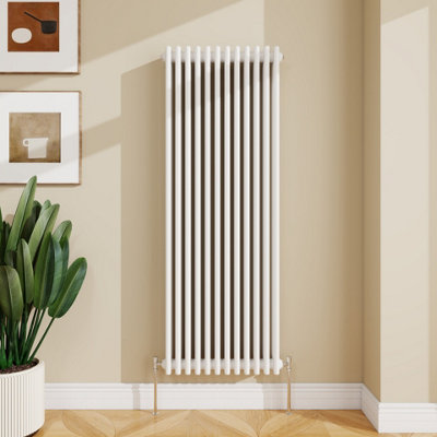 Sline Radiator Classic 3 Column Cast Iron Inspired Radiators White For Central Heating 1500X560mm from B&Q