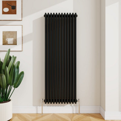 Sline Radiator Classic 3 Column Cast Iron Inspired Radiators Black For Central Heating 1500X560mm from B&Q