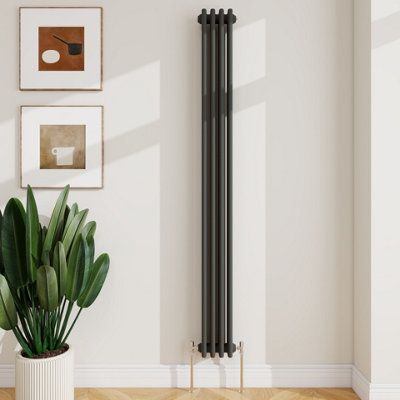 Sline Radiator Classic 3 Column Cast Iron Inspired Radiators Anthracite For Central Heating 1800X200mm from B&Q