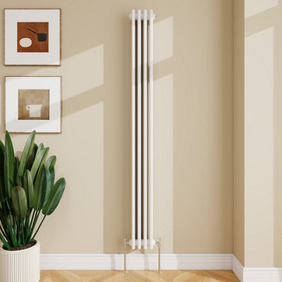 Sline Radiator Classic 3 Column Cast Iron Inspired Radiators White For Central Heating 1800X200mm from B&Q