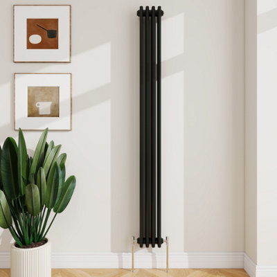 Sline Radiator Classic 3 Column Cast Iron Inspired Radiators Black For Central Heating 1800X200mm from B&Q