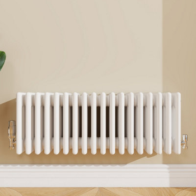 B&Q -  Radiator Classic 4 Column Cast Iron Inspired Radiators White For Central Heating 300X830mm