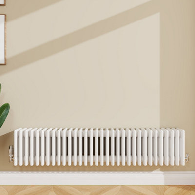 Sline Radiator Classic 4 Column Cast Iron Inspired Radiators White For Central Heating 300X1460mm from B&Q