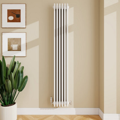 Sline Radiator Classic 4 Column Cast Iron Inspired Radiators White For Central Heating 1500X290mm from B&Q