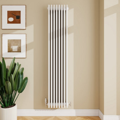 Sline Radiator Classic 4 Column Cast Iron Inspired Radiators White For Central Heating 1500X380mm from B&Q