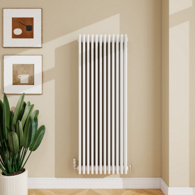 Sline Radiator Classic 4 Column Cast Iron Inspired Radiators White For Central Heating 1500X560mm from B&Q