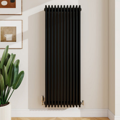 Sline Radiator Classic 4 Column Cast Iron Inspired Radiators Black For Central Heating 1500X560mm from B&Q