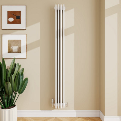 Sline Radiator Classic 4 Column Cast Iron Inspired Radiators White For Central Heating 1800X200mm from B&Q