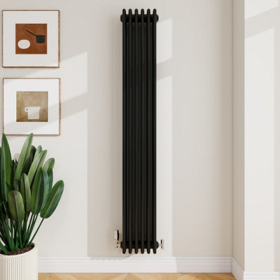 Sline Radiator Classic 4 Column Cast Iron Inspired Radiators Black For Central Heating 1800X290mm from B&Q