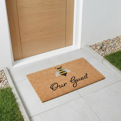 Bee Our Guest Natural Coir Doormat from B&Q