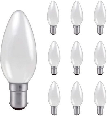 10 X Eveready 25W Sbc B15 Opal Candle Light Bulbs from B&Q