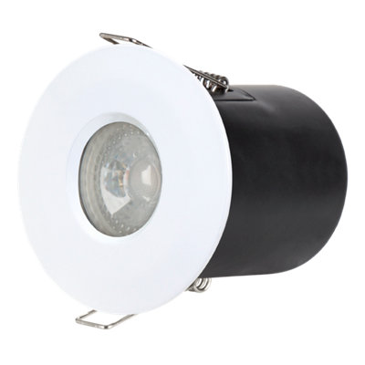 Powermaster Gu10 Fixed Ip65 & Fire Rated DownlightWhite from B&Q