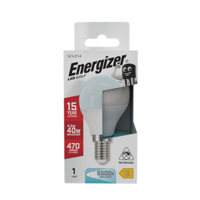 Energizer Led Golf Ball E14 470Lm 4.2W 6500K (Daylight) Light BulbPack Of 1 from B&Q