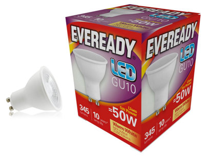 Eveready 4.7W Gu10 3000K Led BulbWarm White from B&Q