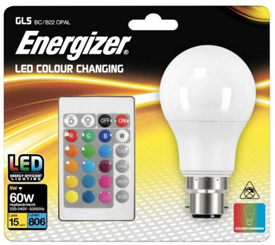 Prolite Energizer 9W Bc Rgbw Frosted Gls Led Light Bulb from B&Q