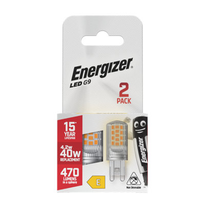 Energizer Led G9 470Lm 4.2W 2700K (Warm White) Light BulbBox Of 2 from B&Q