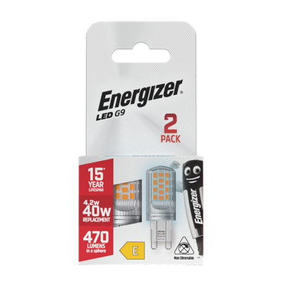 Energizer Led G9 470Lm 4.2W 6500K (Daylight) Capsule Light BulbPack Of 2 from B&Q