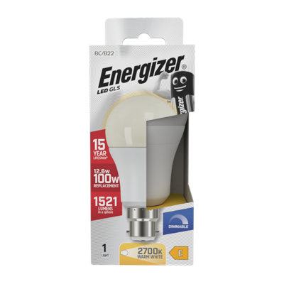 Energizer Led Gls B22 1521Lm 12.6W 2700K (Warm White) Dimmable Light BulbPack Of 1 from B&Q