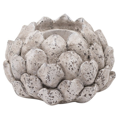 Hill Interiors Light Stone Effect Acorn Tea Holder Size 14