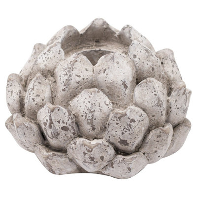 Hill Interiors Light Stone Effect Acorn Tea Holder Large