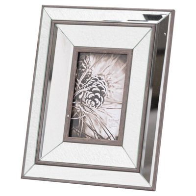 Hill Interiors Tristan Mirror And Wood 4X6 Frame from B&Q