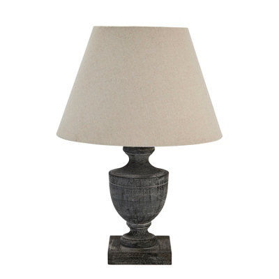  - Incia  Urn  Wooden  Table  Lamp