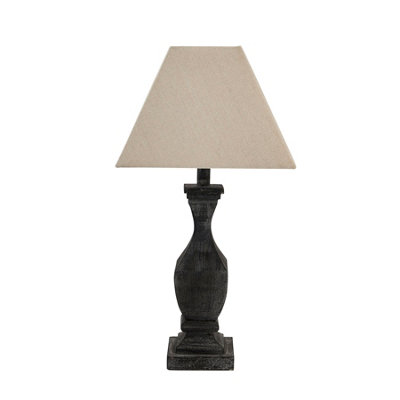 Hill Interiors Incia Fluted Wooden Table Lamp from B&Q