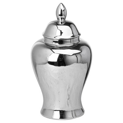 Hill Interiors Uk Homeliving Chrome Ginger Jar from B&Q