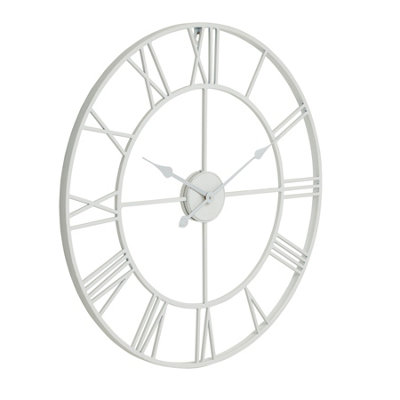  - White                  Skeleton                  Wall                  Clock