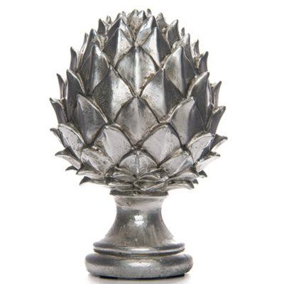 B&Q -  Uk Homeliving Silver Pinecone Finial