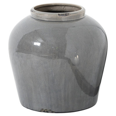 Hill Interiors Garda Grey Glazed Juniper Vase from B&Q