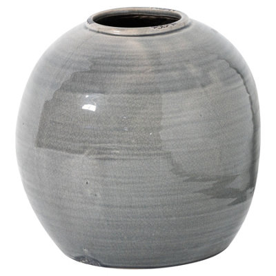 Hill Interiors Uk Homeliving Garda Grey Glazed Tiber Vase from B&Q