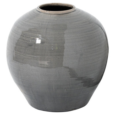 Hill Interiors Uk Homeliving Garda Grey Glazed Regola Vase from B&Q