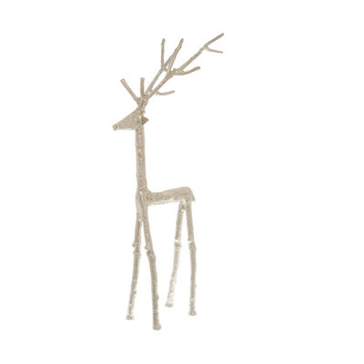 B&Q -  Silver Standing Stag  Ornament