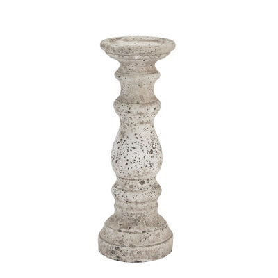 Small  Stone  Ceramic  Column  Candle  Holder from B&Q
