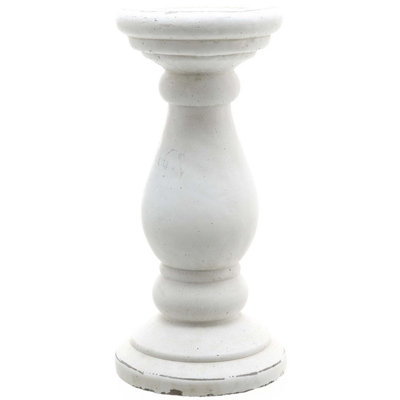 Hill Interiors Small Matt White Ceramic Candle Holder from B&Q