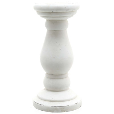 Hill Interiors Matt White Ceramic Candle Holder from B&Q