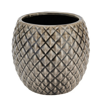 Seville  Collection  Grey  Diamond  Planter from B&Q