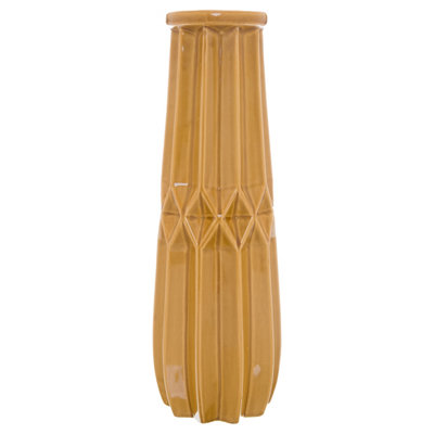 Seville  Collection  Tall  Ochre  Vase from B&Q