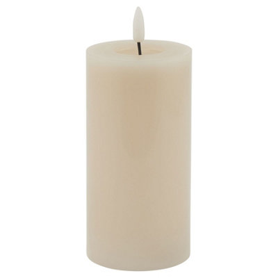 Luxe  Collection  Melt  Effect  3X6  Taupe  Led  Wax  Candle from B&Q