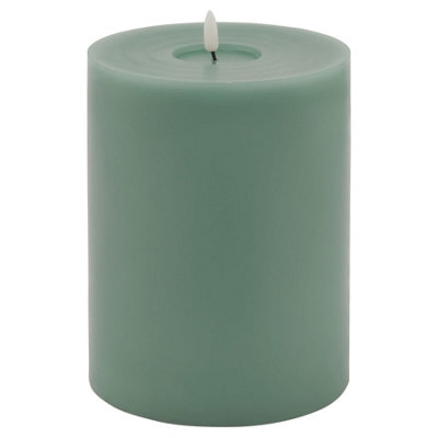 Luxe  Collection  Melt  Effect  6X8  Sage  Led  Wax  Candle from B&Q
