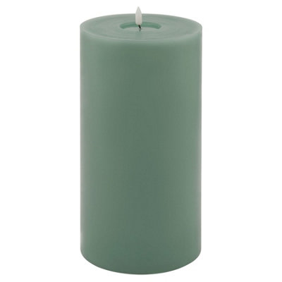 Luxe  Collection  Melt  Effect  6X12  Sage  Led  Wax  Candle from B&Q