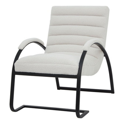 Hill Interiors Boucle Ribbed Arch Accent Chair from B&Q