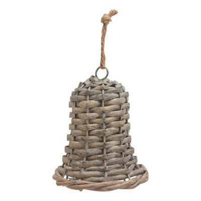 Hill Interiors The Noel Collection Small Bell DecorationWickerL6 X W6 X H8 CmBrown from B&Q