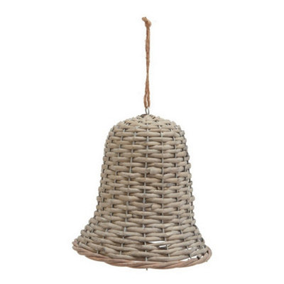 Hill Interiors The Noel Collection Extra Large Bell DecorationWickerL12 X W12 X H20 CmBrown from B&Q