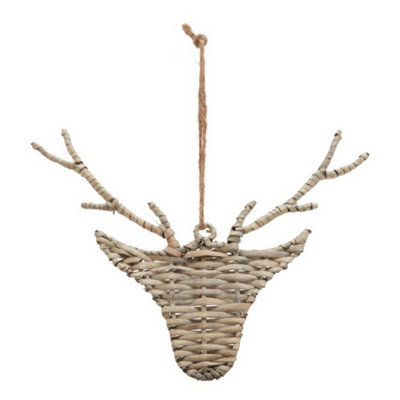 Hill Interiors The Noel Collection Hanging ReindeerWickerL12 X W19 X H14 CmBrown from B&Q