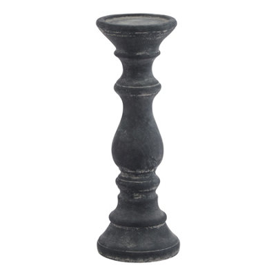 Amalfi  Grey  Column  Candle  Holder from B&Q