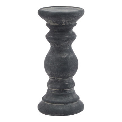 Amalfi  Small  Grey    Column  Candle  Holder from B&Q