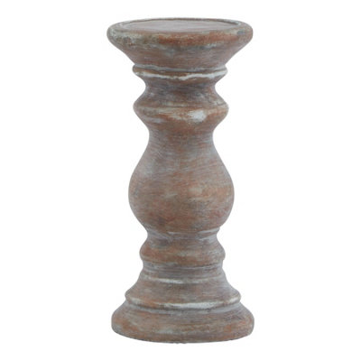  - Siena  Small  Brown    Column  Candle  Holder