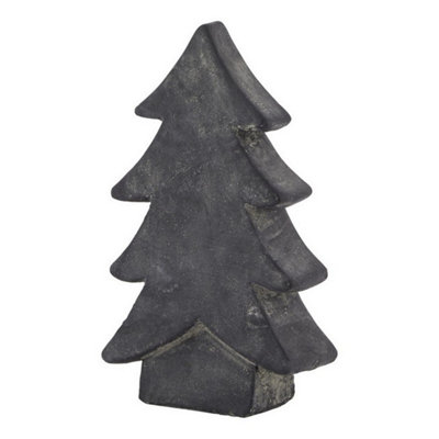 Hill Interiors Amalfi Medium Christmas TreeCeramicL6 X W14 X H24 CmGrey from B&Q